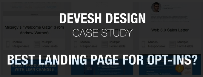 Case Study: What’s the best landing page to get subscribers on your mailing list?